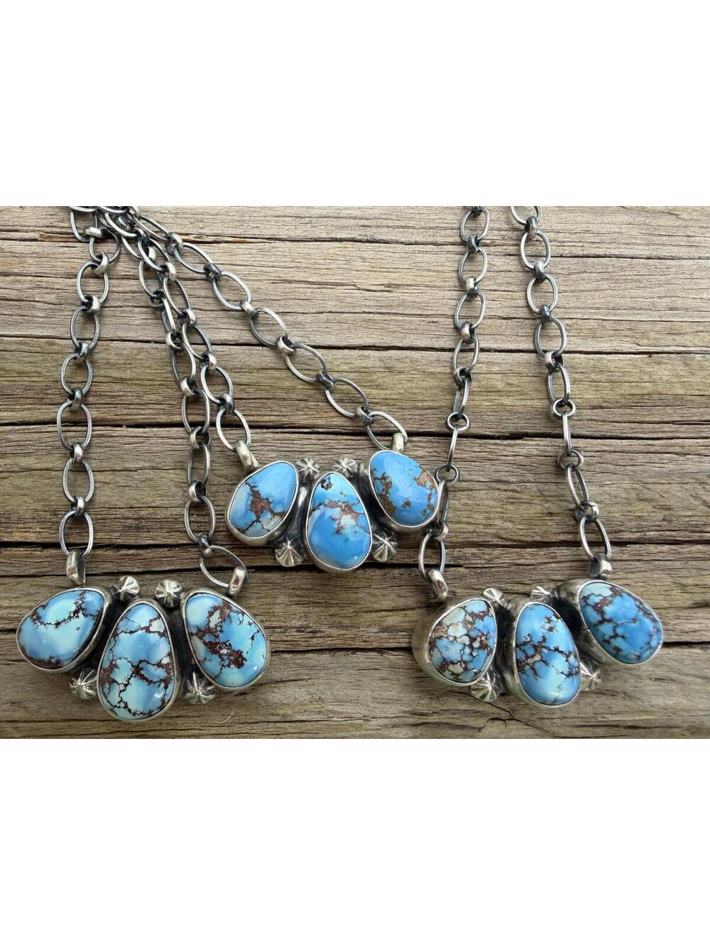 Golden Hills Triple Stone Necklaces- Darren Livingston- YOUR CHOICE